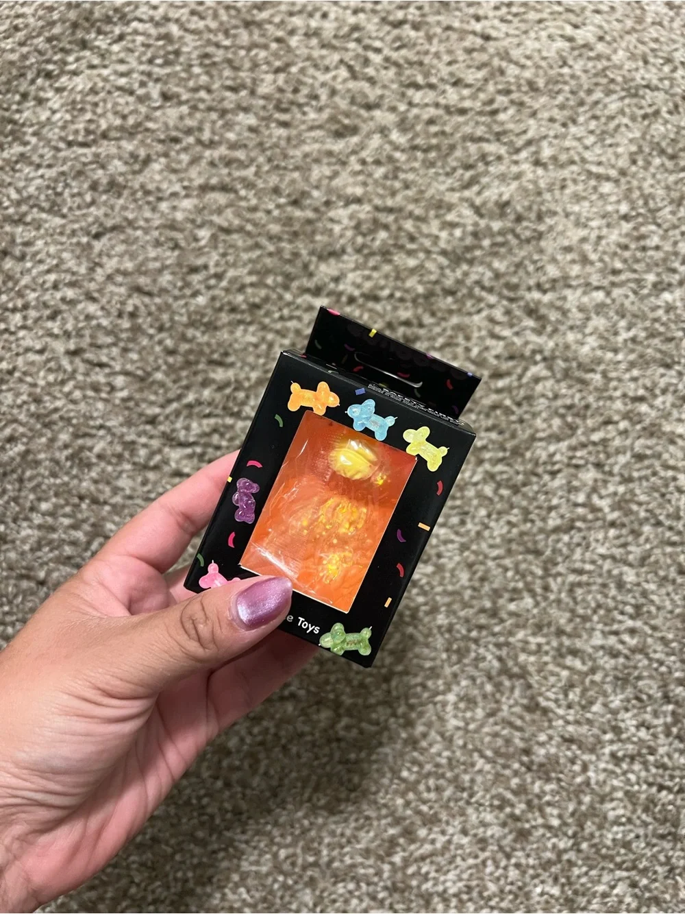Glitter Highland Cow Squeeze Toy – Slow Rising Sensory Fidget